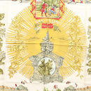 HERMES Carre 90 Scarf ""SANSSOUCY"" Silk Red Auth hk2695-6