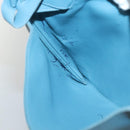 HERMES Shoulder Bag Leather Blue Auth hk2696-18