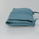 HERMES Shoulder Bag Leather Blue Auth hk2696-3