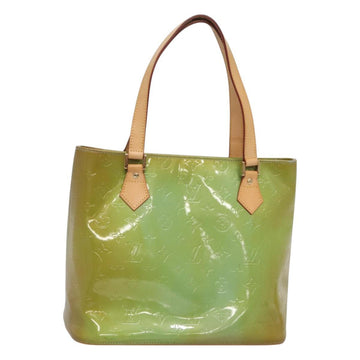 LOUIS VUITTON Monogram Vernis Houston Hand Bag Baby Blue M91005 LV Auth hk2703