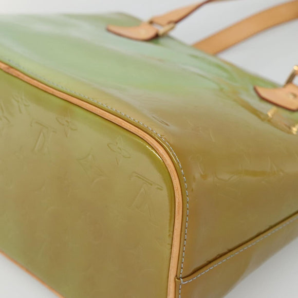 LOUIS VUITTON Monogram Vernis Houston Hand Bag Baby Blue M91005 LV Auth hk2703