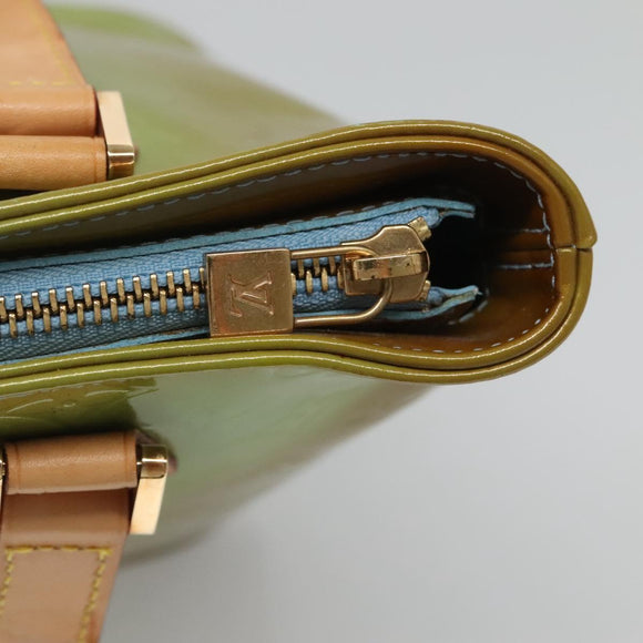 LOUIS VUITTON Monogram Vernis Houston Hand Bag Baby Blue M91005 LV Auth hk2703