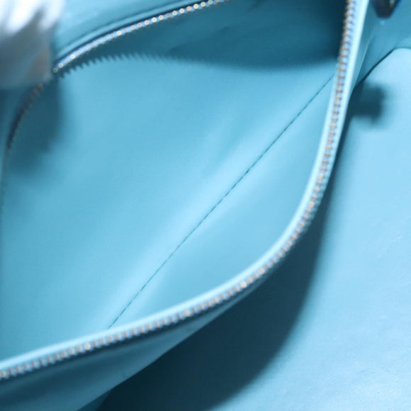 LOUIS VUITTON Monogram Vernis Houston Hand Bag Baby Blue M91005 LV Auth hk2703
