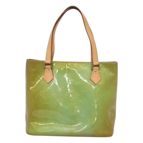 LOUIS VUITTON Monogram Vernis Houston Hand Bag Baby Blue M91005 LV Auth hk2703