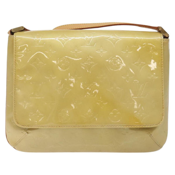 LOUIS VUITTON Monogram Vernis Thompson Street Bag Beige M91301 LV Auth hk2712