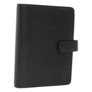 LOUIS VUITTON Epi Agenda MM Day Planner Cover Black R20042 LV Auth hk2714-1