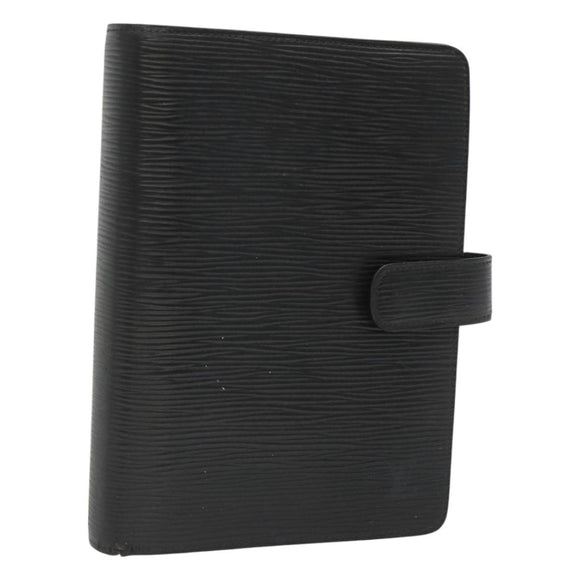 LOUIS VUITTON Epi Agenda MM Day Planner Cover Black R20042 LV Auth hk2714