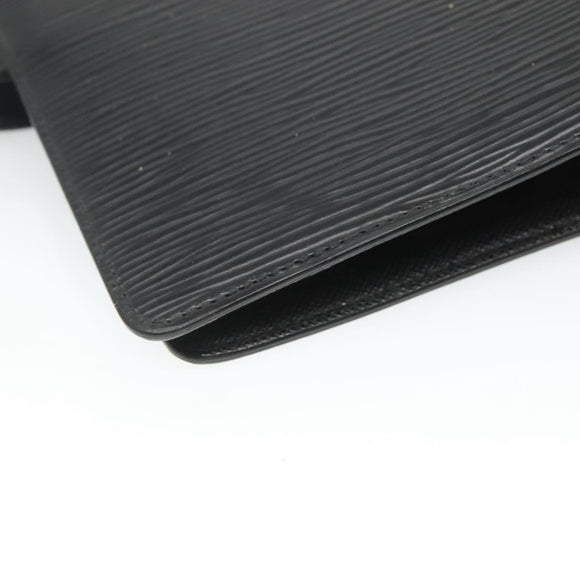 LOUIS VUITTON Epi Agenda MM Day Planner Cover Black R20042 LV Auth hk2714