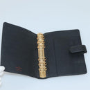 LOUIS VUITTON Epi Agenda MM Day Planner Cover Black R20042 LV Auth hk2714-7