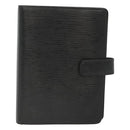 LOUIS VUITTON Epi Agenda MM Day Planner Cover Black R20042 LV Auth hk2714-13