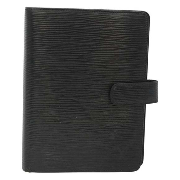 LOUIS VUITTON Epi Agenda MM Day Planner Cover Black R20042 LV Auth hk2714