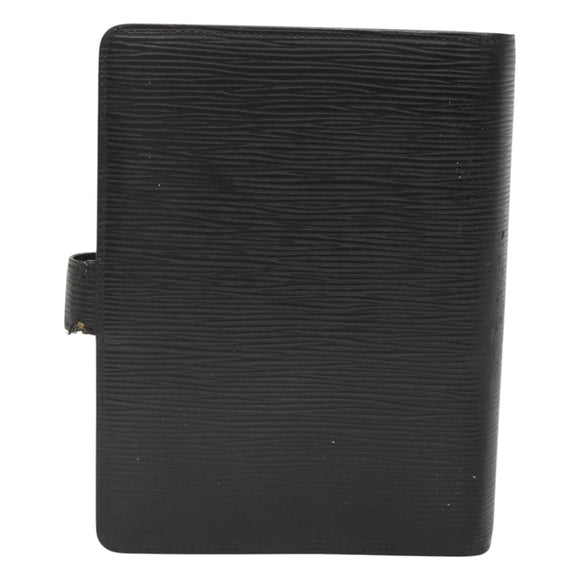LOUIS VUITTON Epi Agenda MM Day Planner Cover Black R20042 LV Auth hk2714