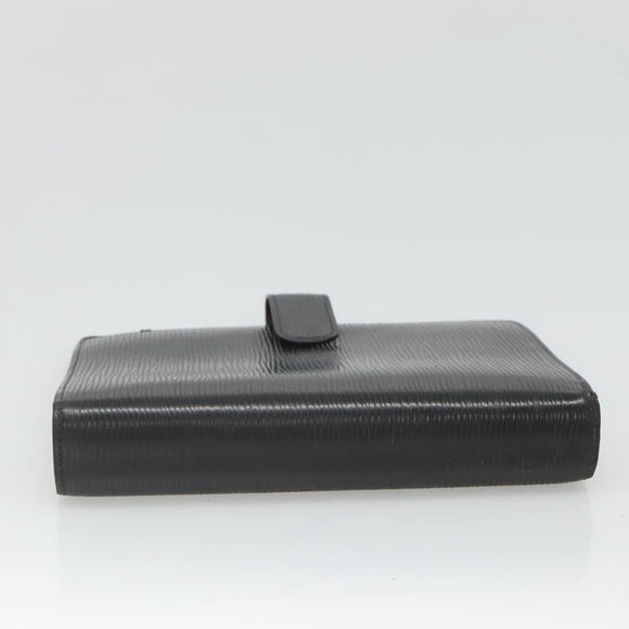 LOUIS VUITTON Epi Agenda MM Day Planner Cover Black R20042 LV Auth hk2714