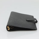 LOUIS VUITTON Epi Agenda MM Day Planner Cover Black R20042 LV Auth hk2714-6