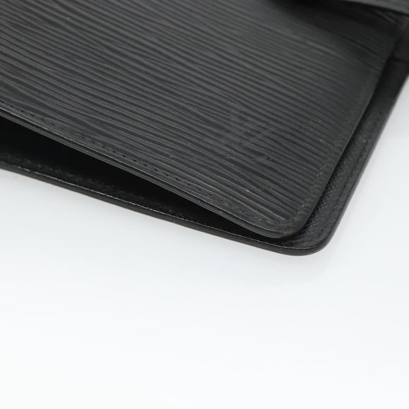 LOUIS VUITTON Epi Agenda MM Day Planner Cover Black R20042 LV Auth hk2714