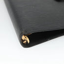 LOUIS VUITTON Epi Agenda MM Day Planner Cover Black R20042 LV Auth hk2714-15