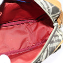 BURBERRY Nova Check Blue Label Shoulder Bag Canvas Brown Silver Auth hk2724-17