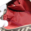 BURBERRY Nova Check Blue Label Shoulder Bag Canvas Brown Silver Auth hk2724-18