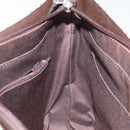 BURBERRY Nova Check Shoulder Bag Canvas Leather Beige Silver Auth hk2725-18