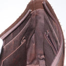 BURBERRY Nova Check Shoulder Bag Canvas Leather Beige Silver Auth hk2725-19