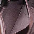 BURBERRY Nova Check Shoulder Bag Canvas Leather Beige Silver Auth hk2725-20