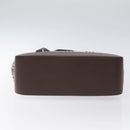 BURBERRY Nova Check Shoulder Bag Canvas Leather Beige Silver Auth hk2725-5