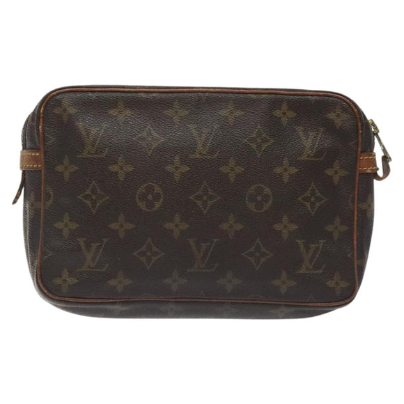 LOUIS VUITTON Monogram Compiegne 23 Clutch Bag M51847 LV Auth hk2735