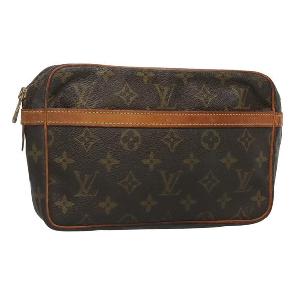 LOUIS VUITTON Monogram Compiegne 23 Clutch Bag M51847 LV Auth hk2737