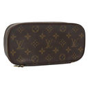 LOUIS VUITTON Monogram Trousse Brush GM Cosmetic Pouch M47505 LV Auth hk2748-1