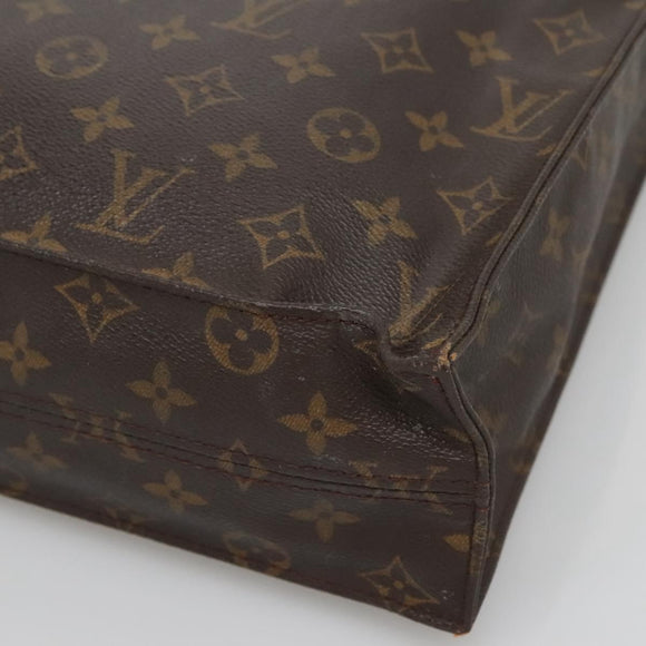 LOUIS VUITTON Monogram Sac Plat Hand Bag M51140 LV Auth hk2749