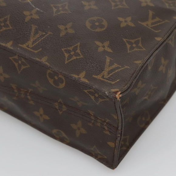 LOUIS VUITTON Monogram Sac Plat Hand Bag M51140 LV Auth hk2749