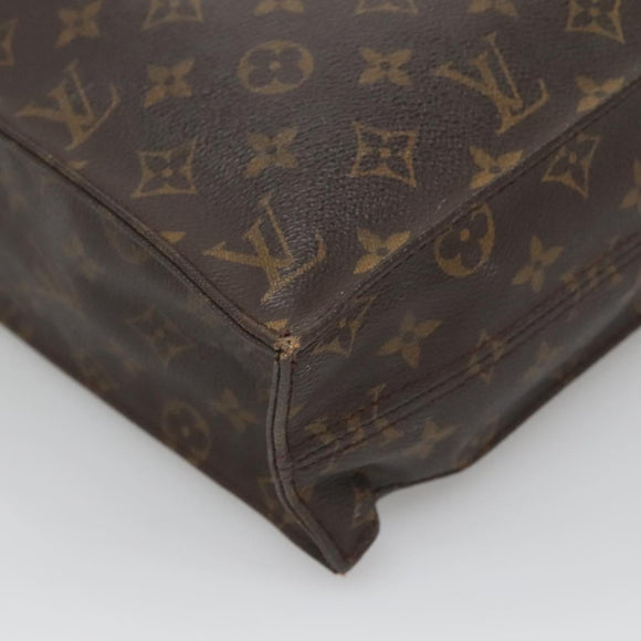 LOUIS VUITTON Monogram Sac Plat Hand Bag M51140 LV Auth hk2749