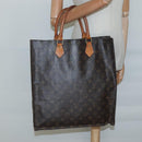 LOUIS VUITTON Monogram Sac Plat Hand Bag M51140 LV Auth hk2749-19