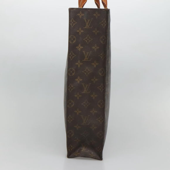 LOUIS VUITTON Monogram Sac Plat Hand Bag M51140 LV Auth hk2749