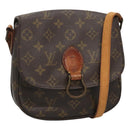 LOUIS VUITTON Monogram Saint Cloud MM Shoulder Bag M51243 LV Auth hk2767-1