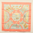 HERMES Carre 90 Scarf ""TANZANIE"" Silk Pink Auth hk2777-15