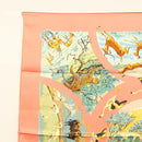 HERMES Carre 90 Scarf ""TANZANIE"" Silk Pink Auth hk2777-2
