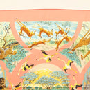 HERMES Carre 90 Scarf ""TANZANIE"" Silk Pink Auth hk2777-3