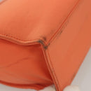 FENDI Mamma Baguette Shoulder Bag Nylon Orange Silver Auth hk2782-10