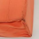 FENDI Mamma Baguette Shoulder Bag Nylon Orange Silver Auth hk2782-12