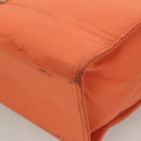 FENDI Mamma Baguette Shoulder Bag Nylon Orange Silver Auth hk2782-13