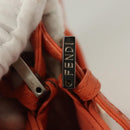 FENDI Mamma Baguette Shoulder Bag Nylon Orange Silver Auth hk2782-14