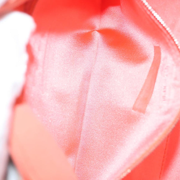 FENDI Mamma Baguette Shoulder Bag Nylon Orange Silver Auth hk2782