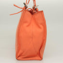 FENDI Mamma Baguette Shoulder Bag Nylon Orange Silver Auth hk2782-5