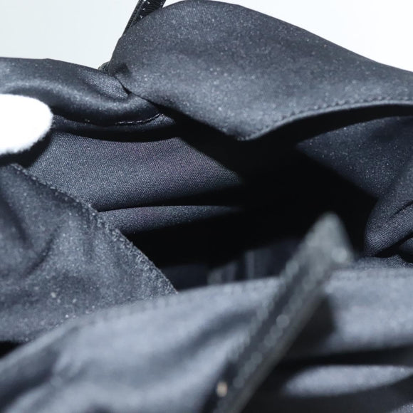 FENDI Shoulder Bag Nylon Black Silver Auth hk2783