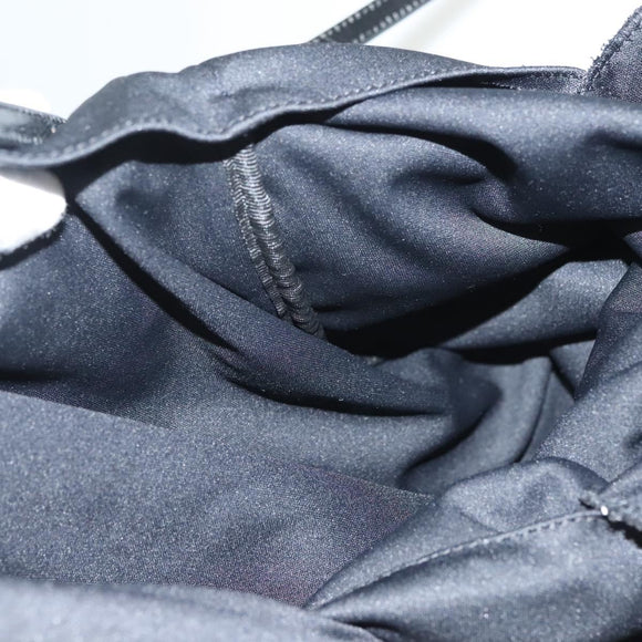 FENDI Shoulder Bag Nylon Black Silver Auth hk2783