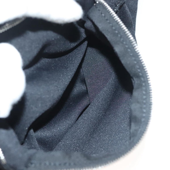 FENDI Shoulder Bag Nylon Black Silver Auth hk2783