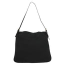 FENDI Shoulder Bag Nylon Black Silver Auth hk2783-2