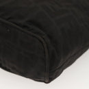FENDI Zucca Canvas Hand Bag Black Silver Auth hk2785-15