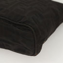 FENDI Zucca Canvas Hand Bag Black Silver Auth hk2785-17